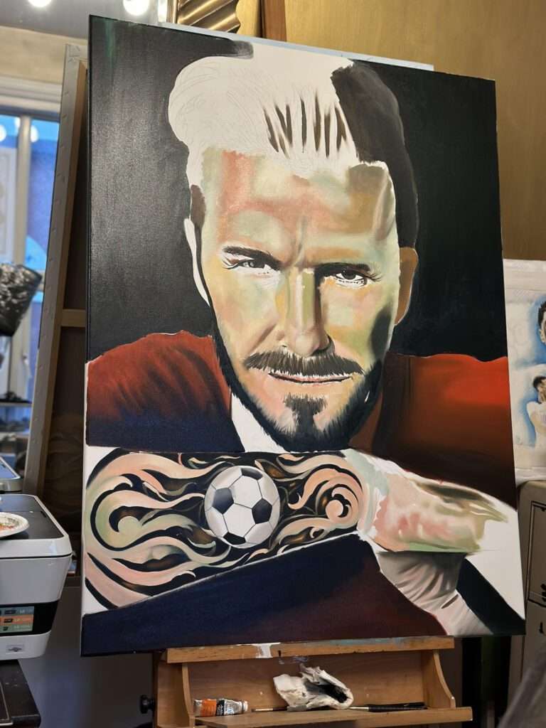 David Beckham Portrait Manchester