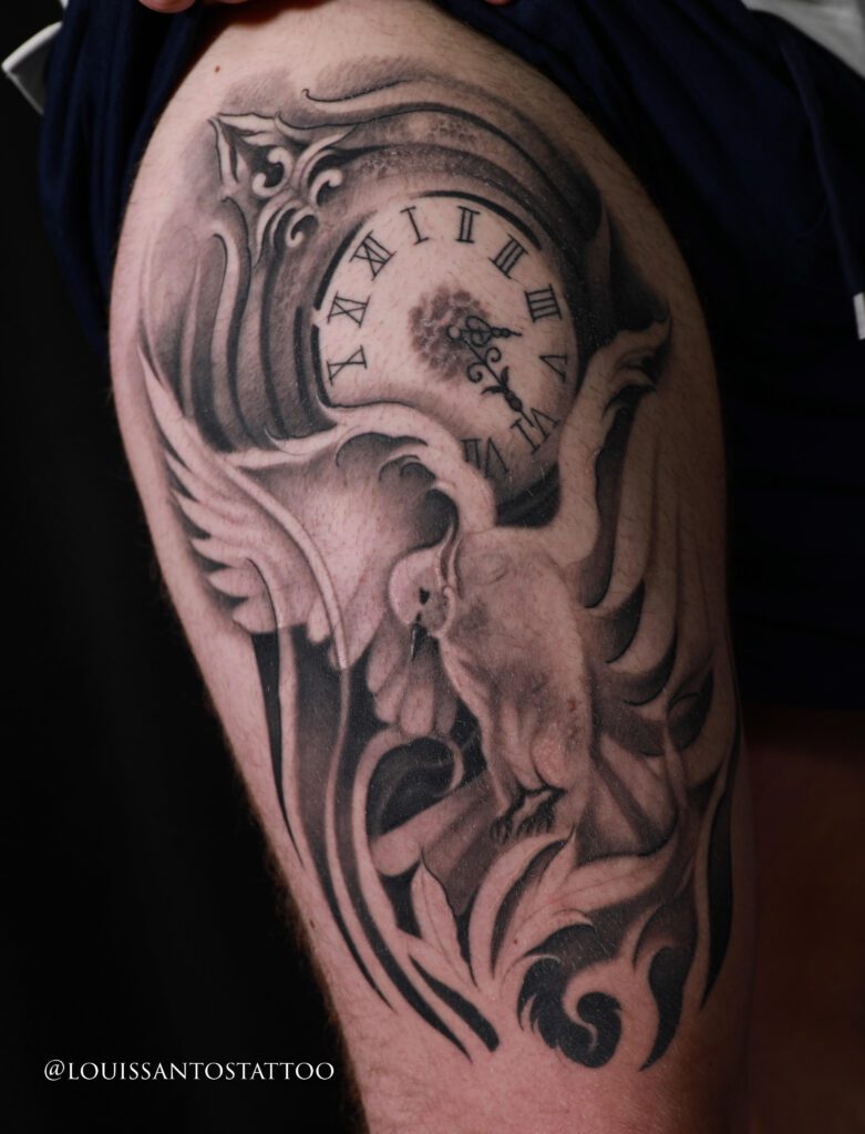 black and grey tattoo